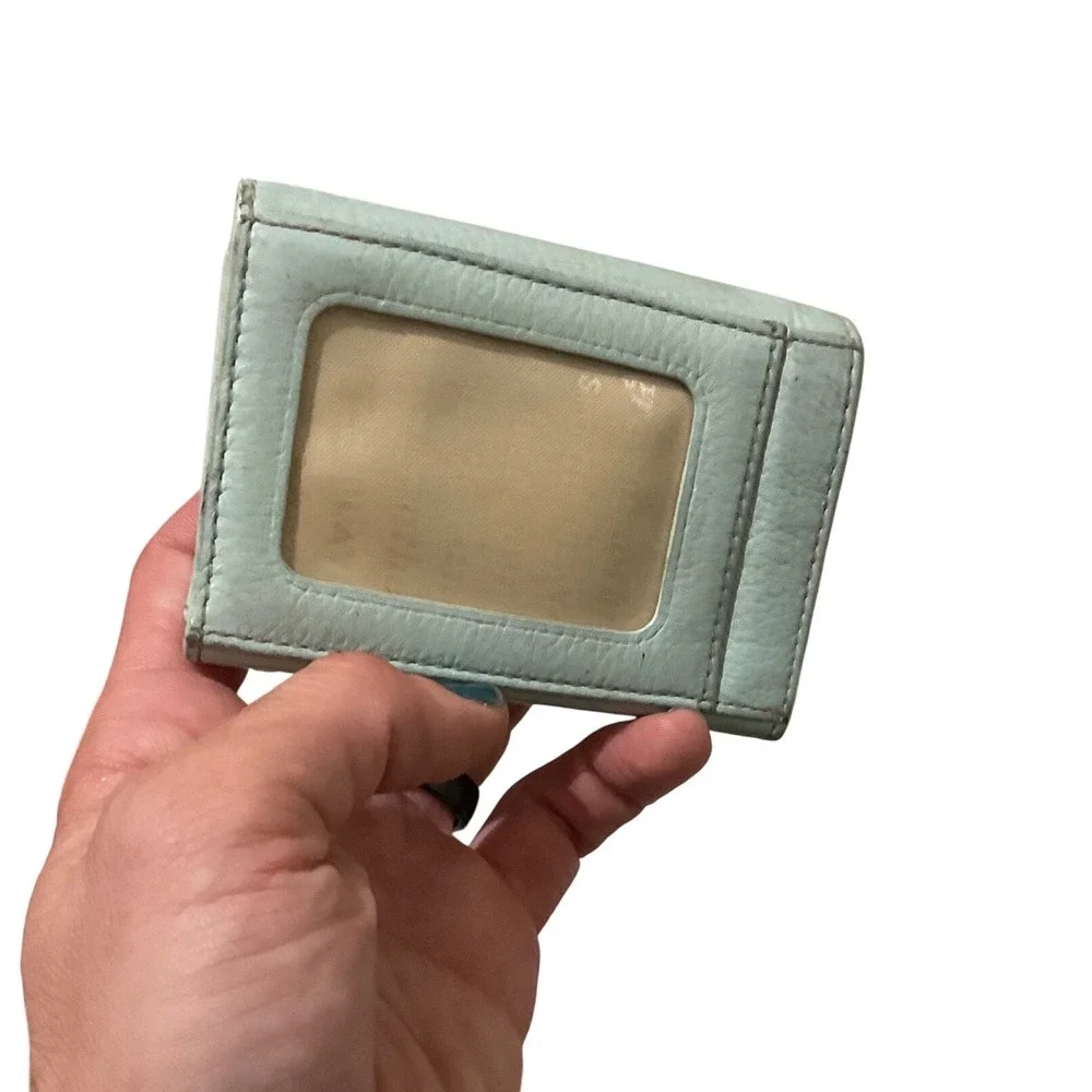 Kate Spade Mint Green Pebbled Leather Bow Card Holder Wallet PWRU4240